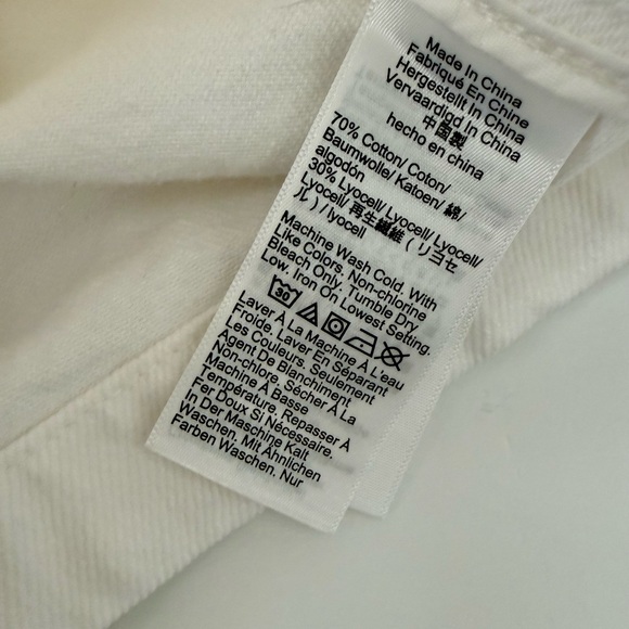 J.Crew Cropped Short Barn Jacket Cotton Twill White Medium NWT - Picture 10 of 11